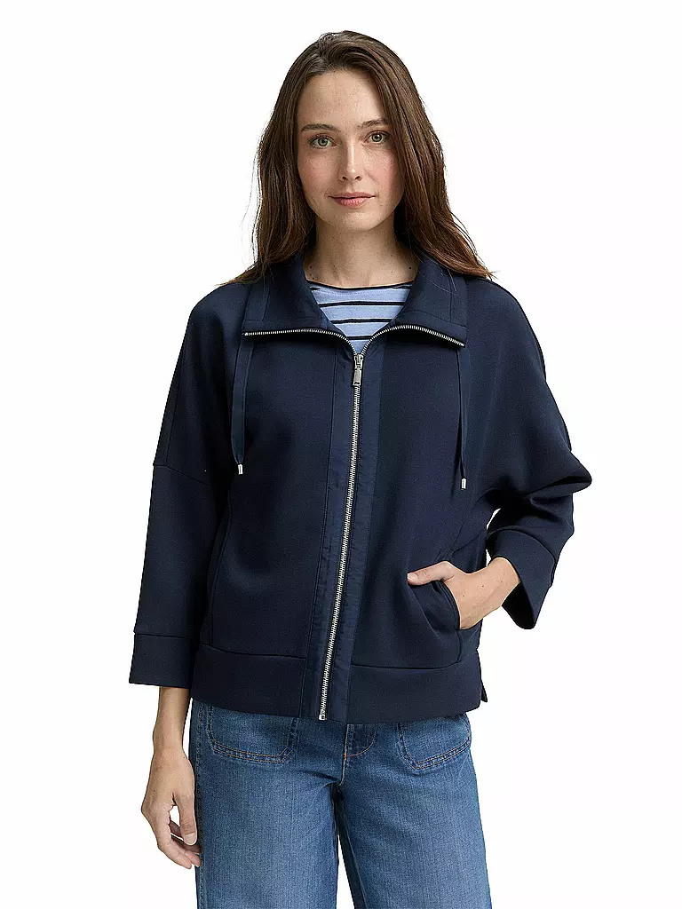 TOM TAILOR | Sweatjacke  | dunkelblau