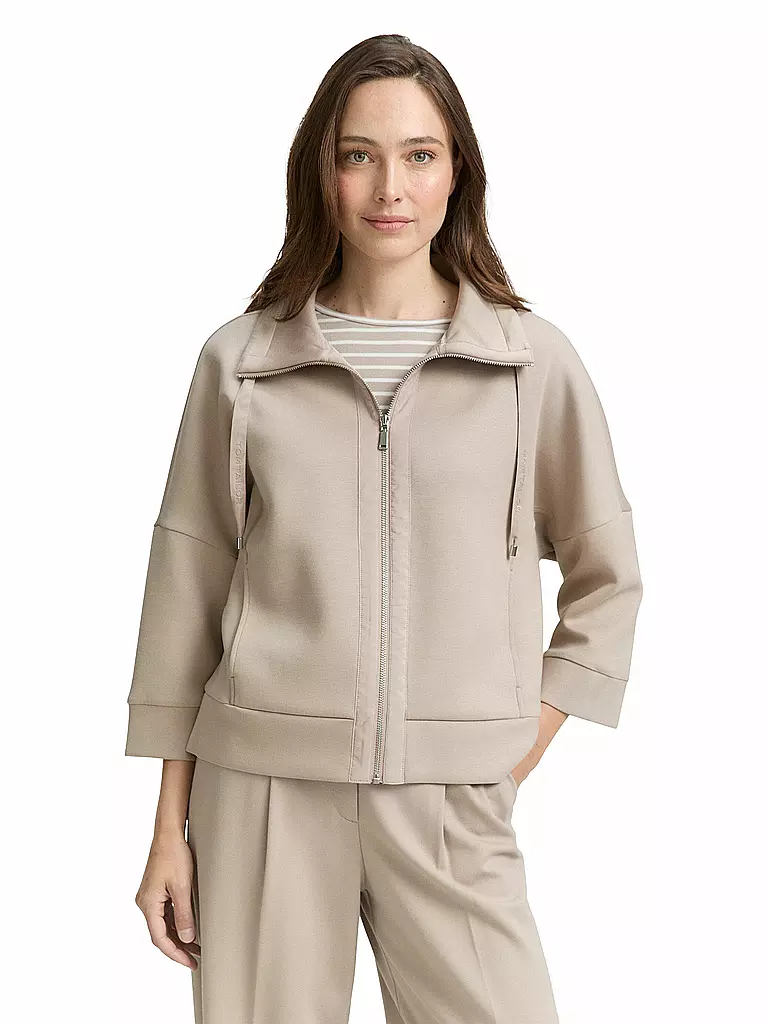 TOM TAILOR | Sweatjacke  | beige