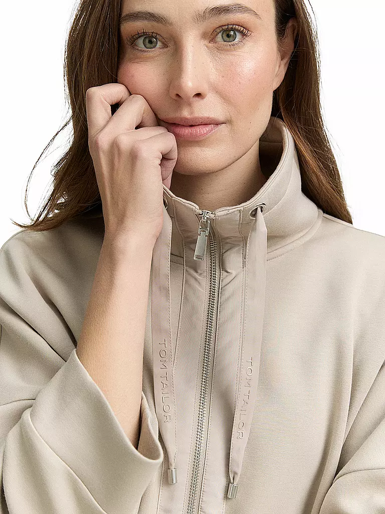 TOM TAILOR | Sweatjacke  | beige