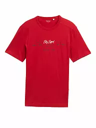 TOM TAILOR | T-Shirt  | Rot