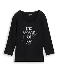 TOM TAILOR | T-Shirt  | Schwarz