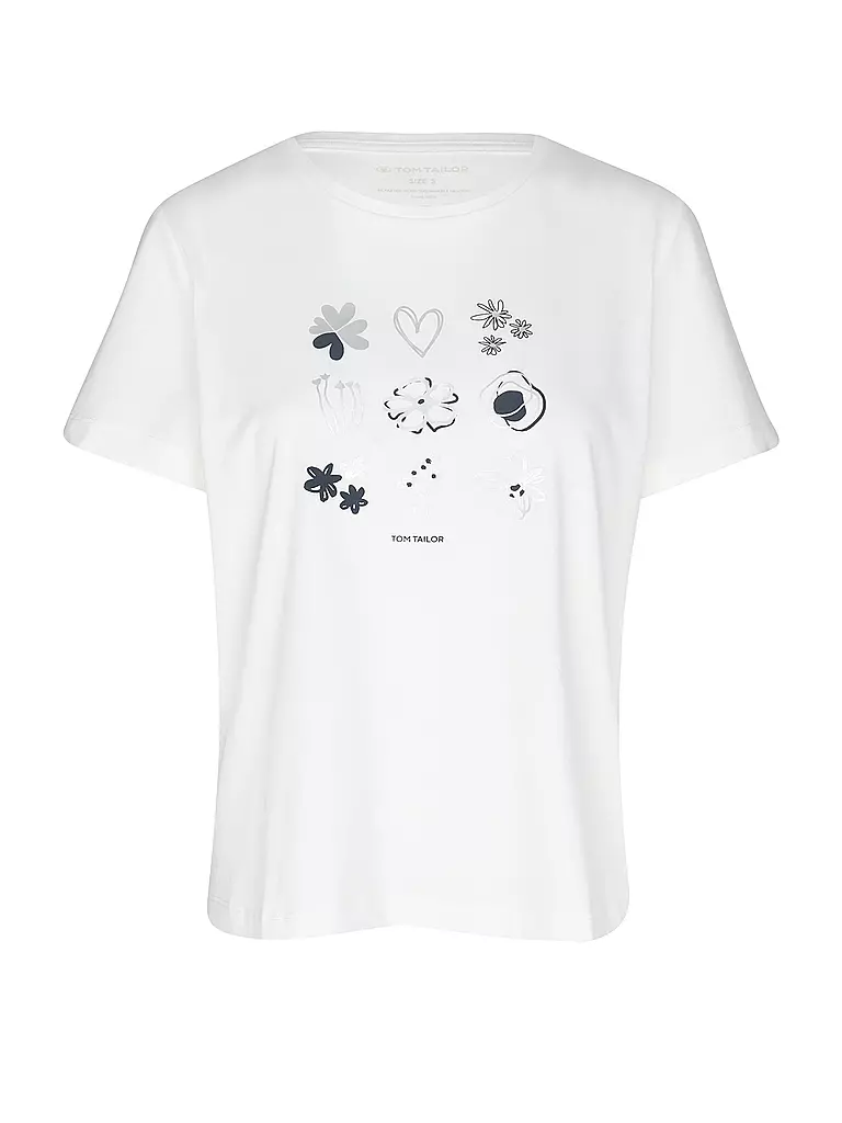 TOM TAILOR | T-Shirt  | weiss