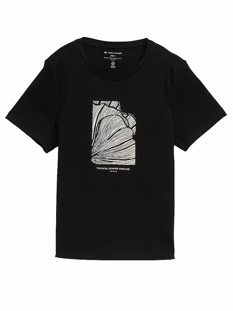 TOM TAILOR | T-Shirt  | schwarz