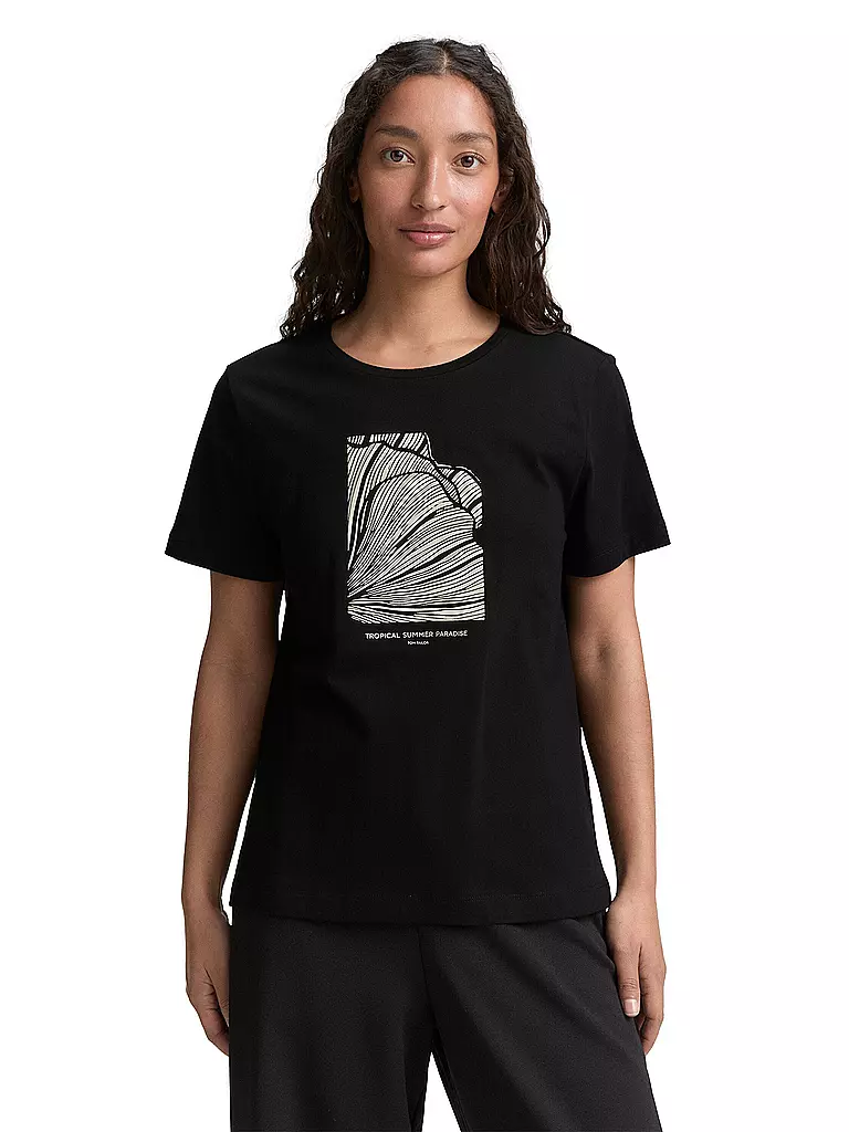 TOM TAILOR | T-Shirt  | schwarz