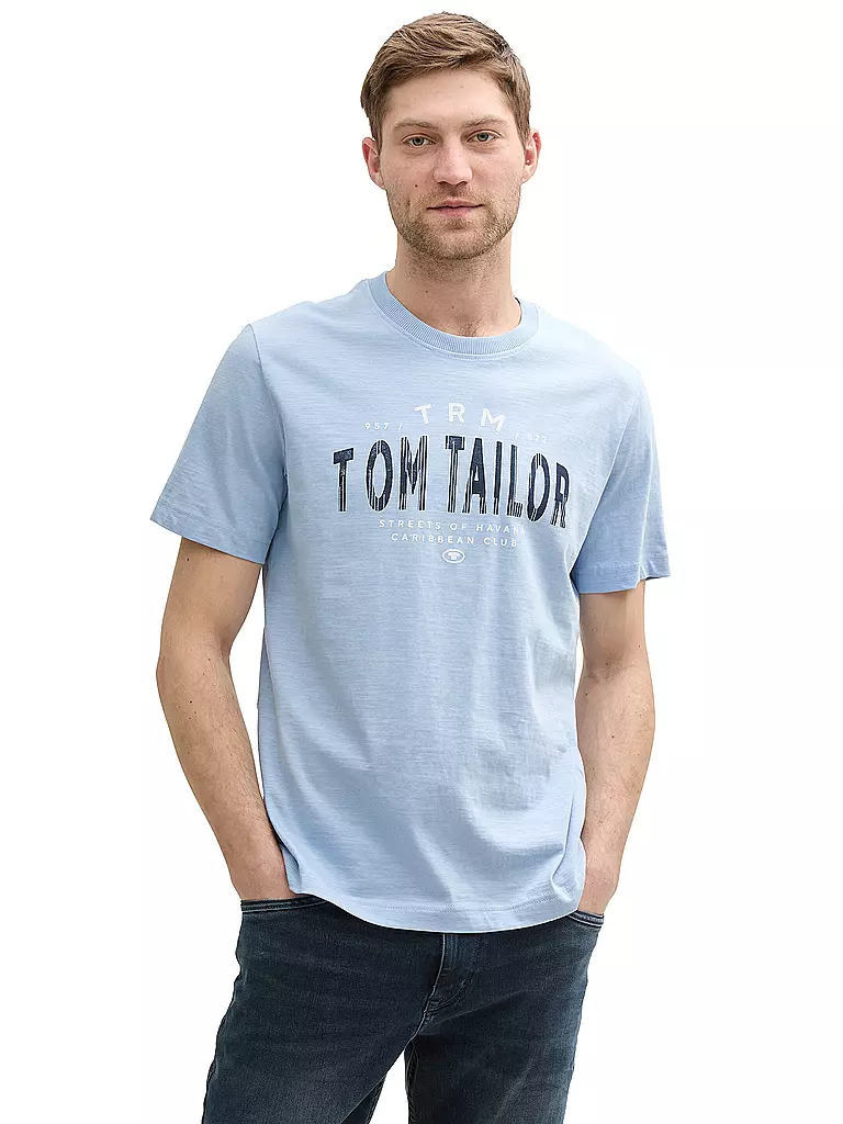 TOM TAILOR | T-Shirt  | hellblau