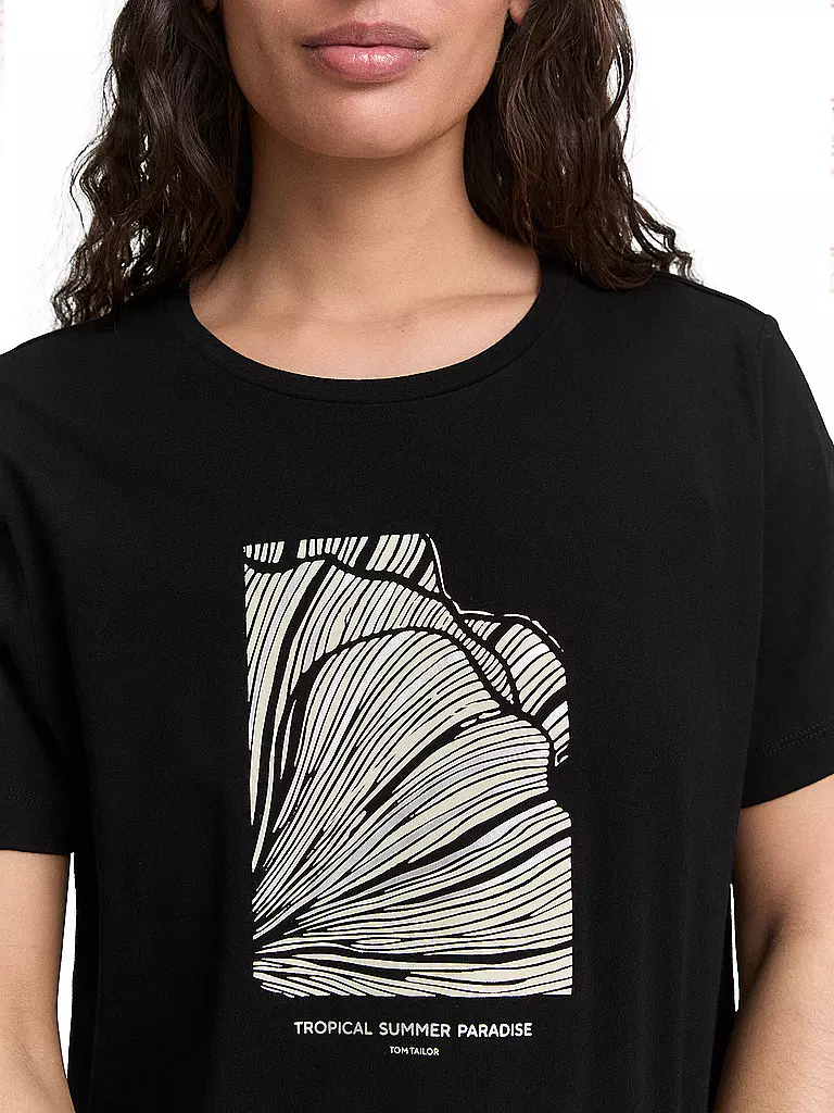 TOM TAILOR | T-Shirt  | schwarz