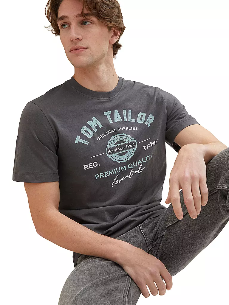 TOM TAILOR | T-Shirt  | grau
