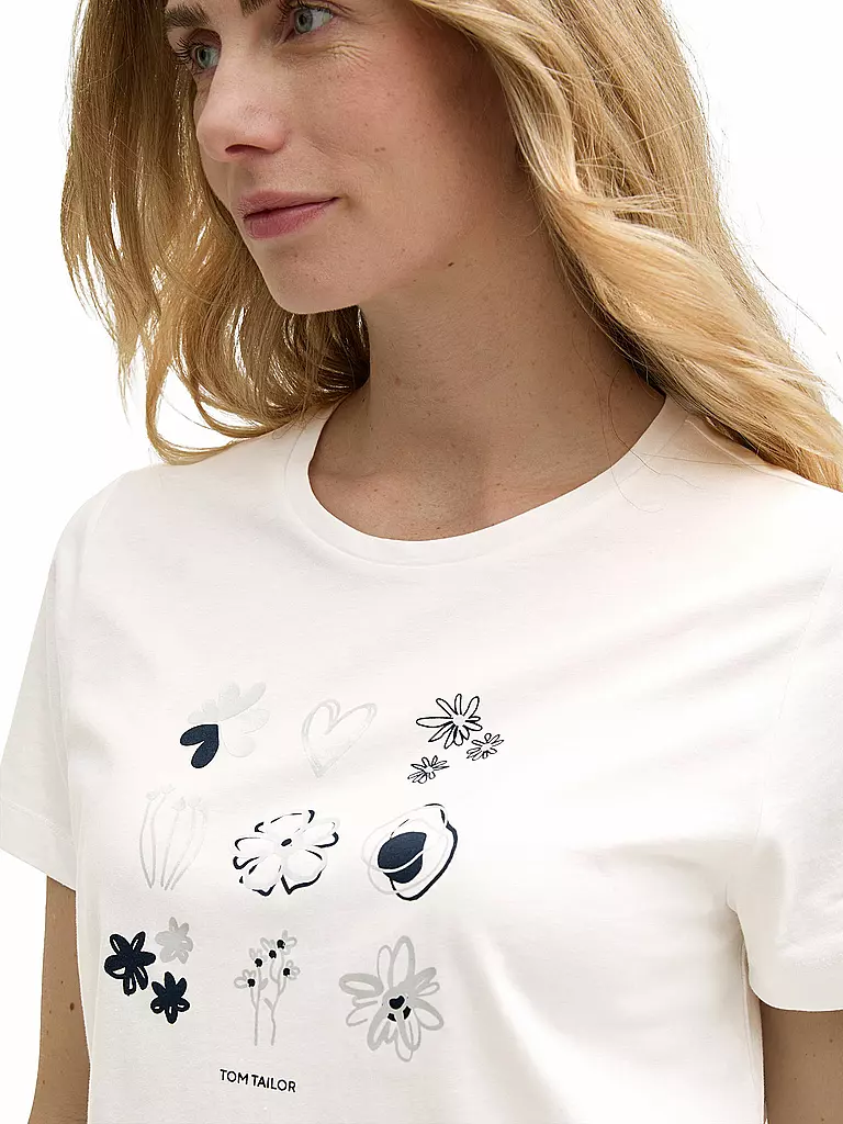 TOM TAILOR | T-Shirt  | weiss