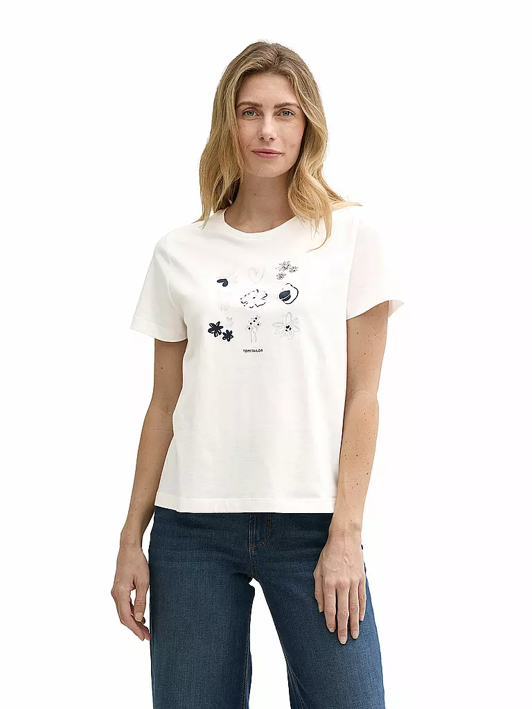 TOM TAILOR | T-Shirt  | weiss