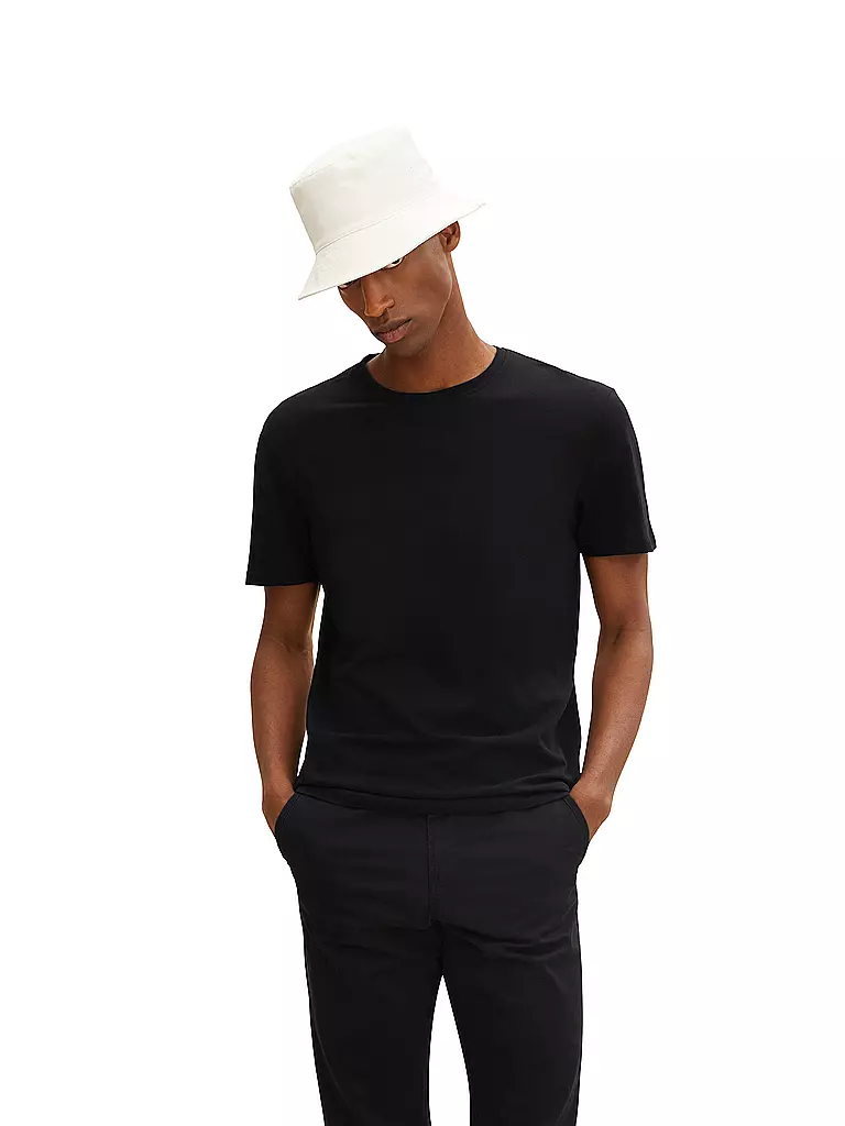 TOM TAILOR | T-Shirt 2-er Pkg. | schwarz