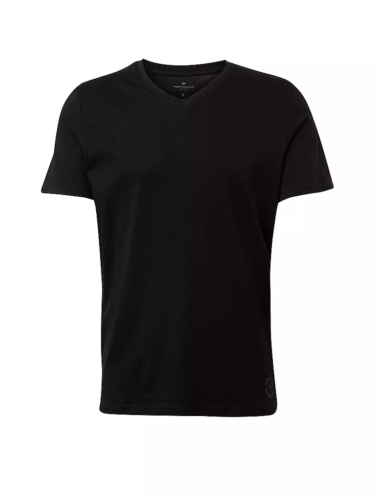 TOM TAILOR | T-Shirt 2er Pkg | schwarz