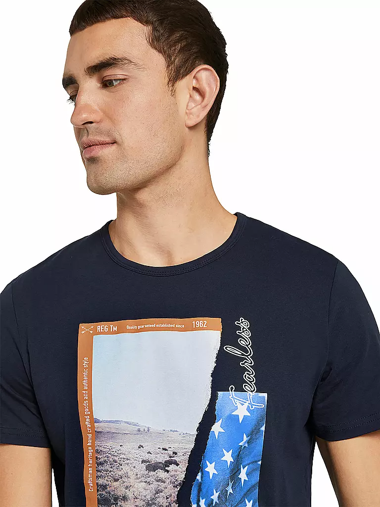 TOM TAILOR | T-Shirt Regular Fit | blau