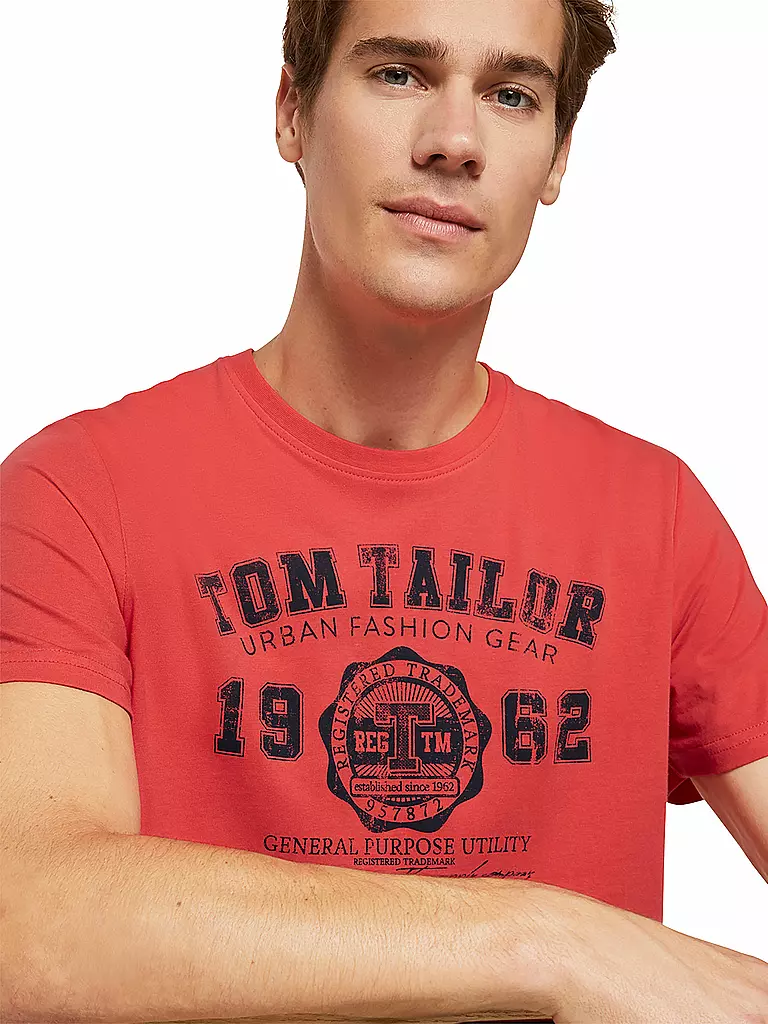 TOM TAILOR | T-Shirt Regular Fit | rot
