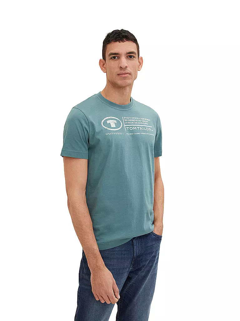TOM TAILOR | T-Shirt Regular Fit | hellblau