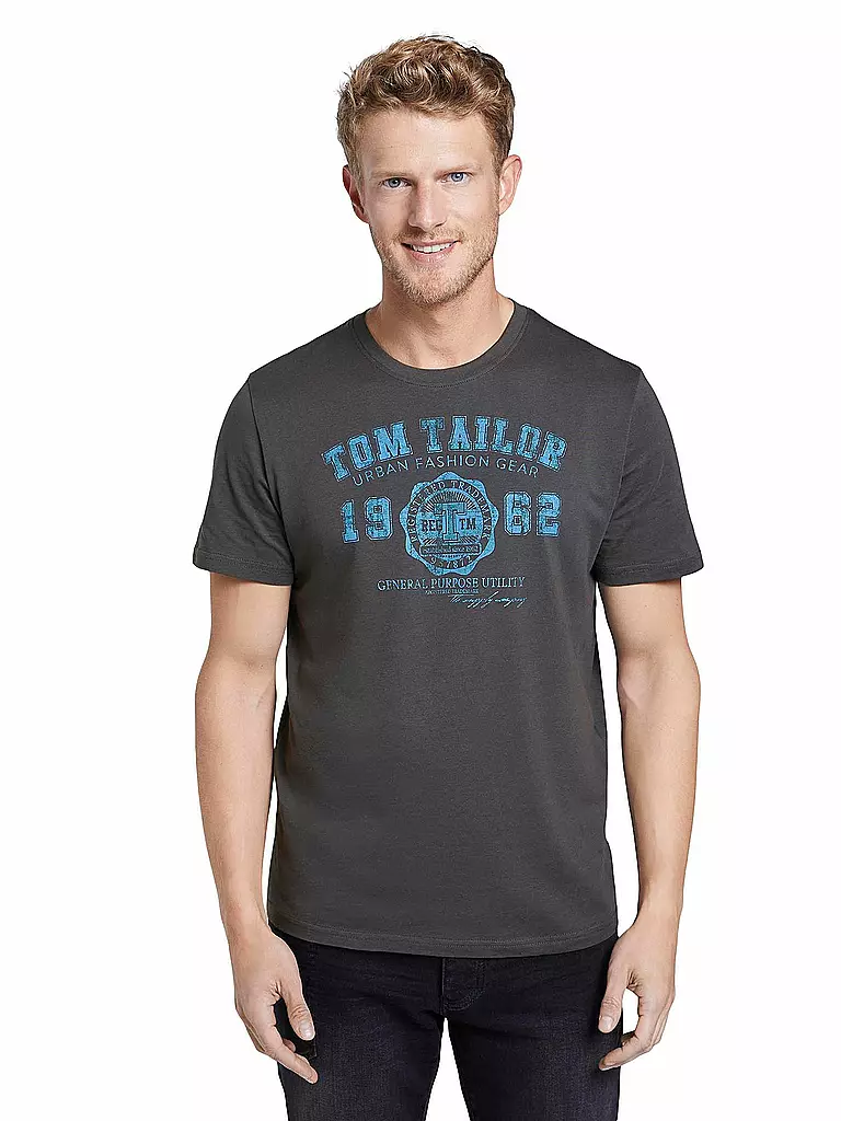 TOM TAILOR | T-Shirt Regular Fit | grau