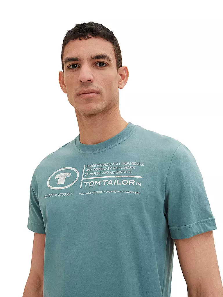 TOM TAILOR | T-Shirt Regular Fit | hellblau