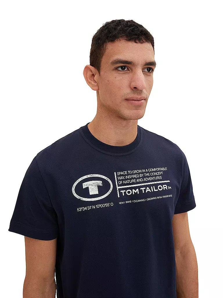 TOM TAILOR | T-Shirt Regular Fit | hellblau