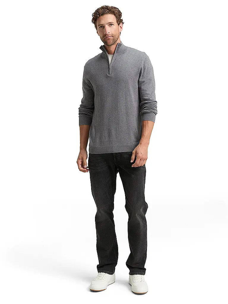 TOM TAILOR | Troyer Pullover  | grau