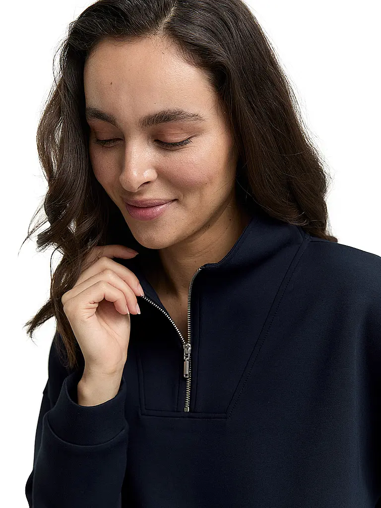 TOM TAILOR | Troyer Pullover  | schwarz