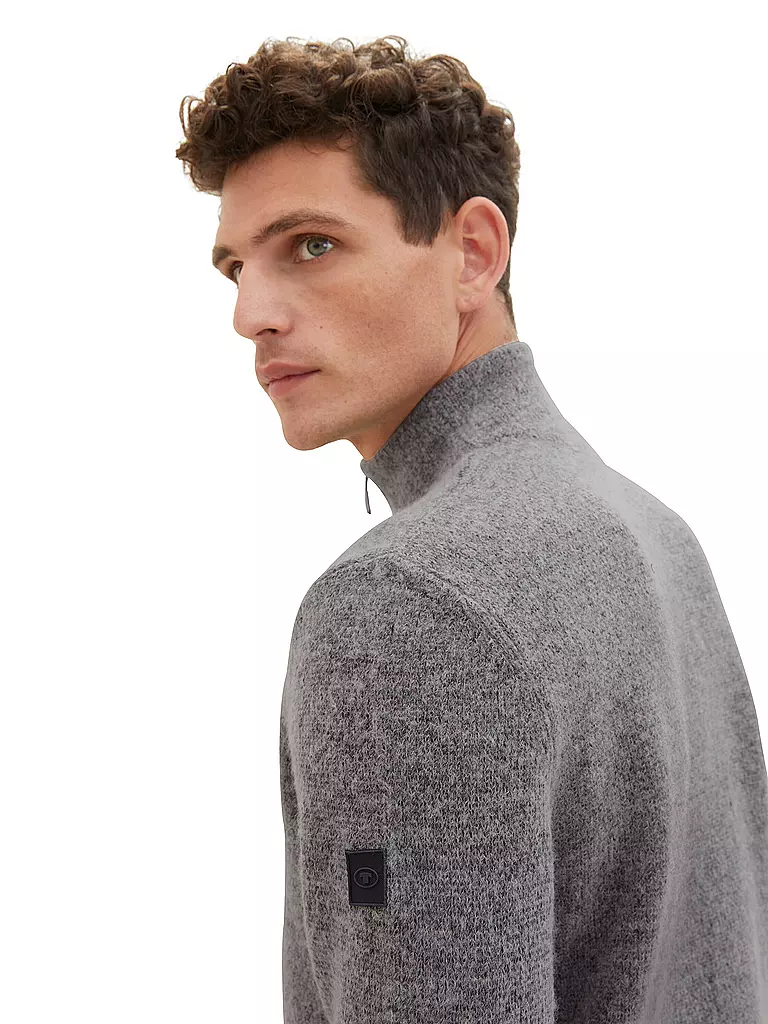 TOM TAILOR | Troyer Pullover  | grau