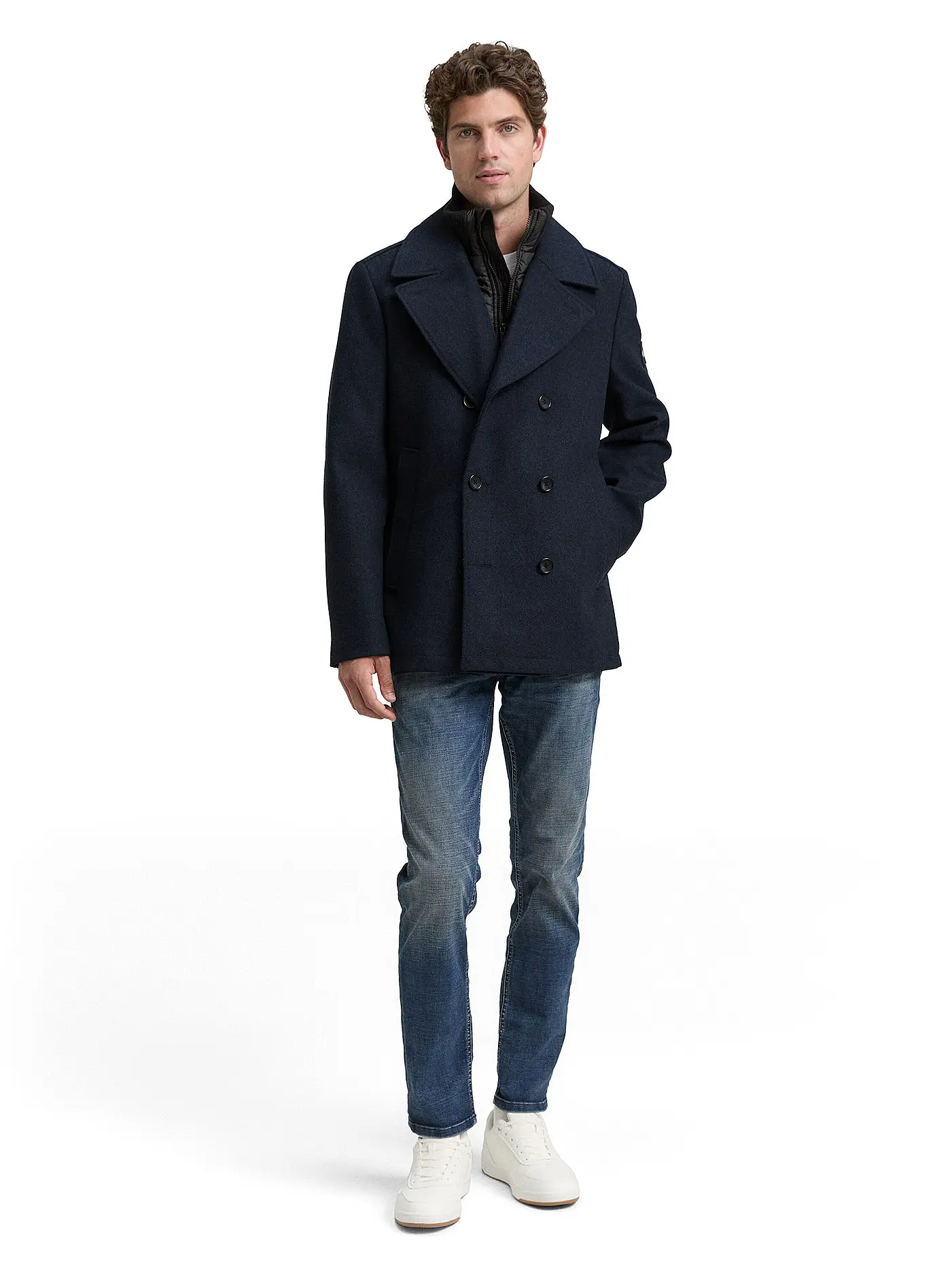 TOM TAILOR | Wolljacke 2-in-1 | blau
