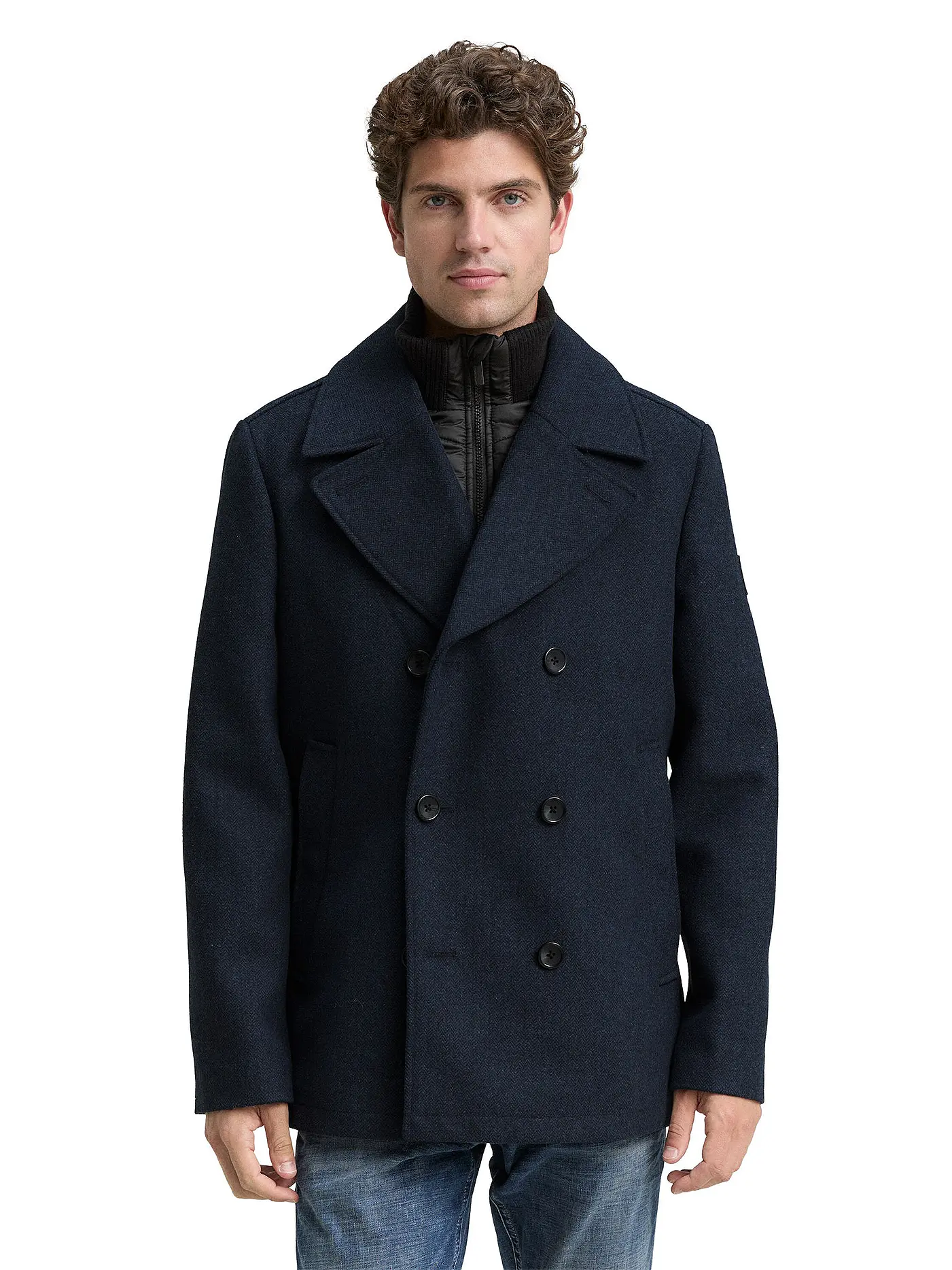 TOM TAILOR | Wolljacke 2-in-1 | blau