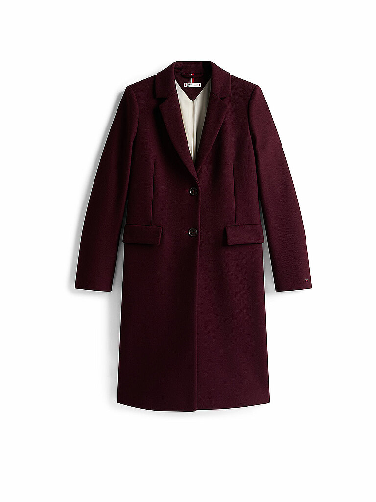 TOMMY HILFIGER Wollmantel dunkelrot | 36
