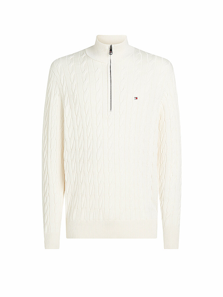 TOMMY HILFIGER Troyer Pullover creme | L