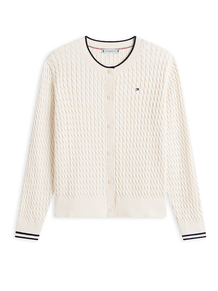 TOMMY HILFIGER Strickjacke creme | XS
