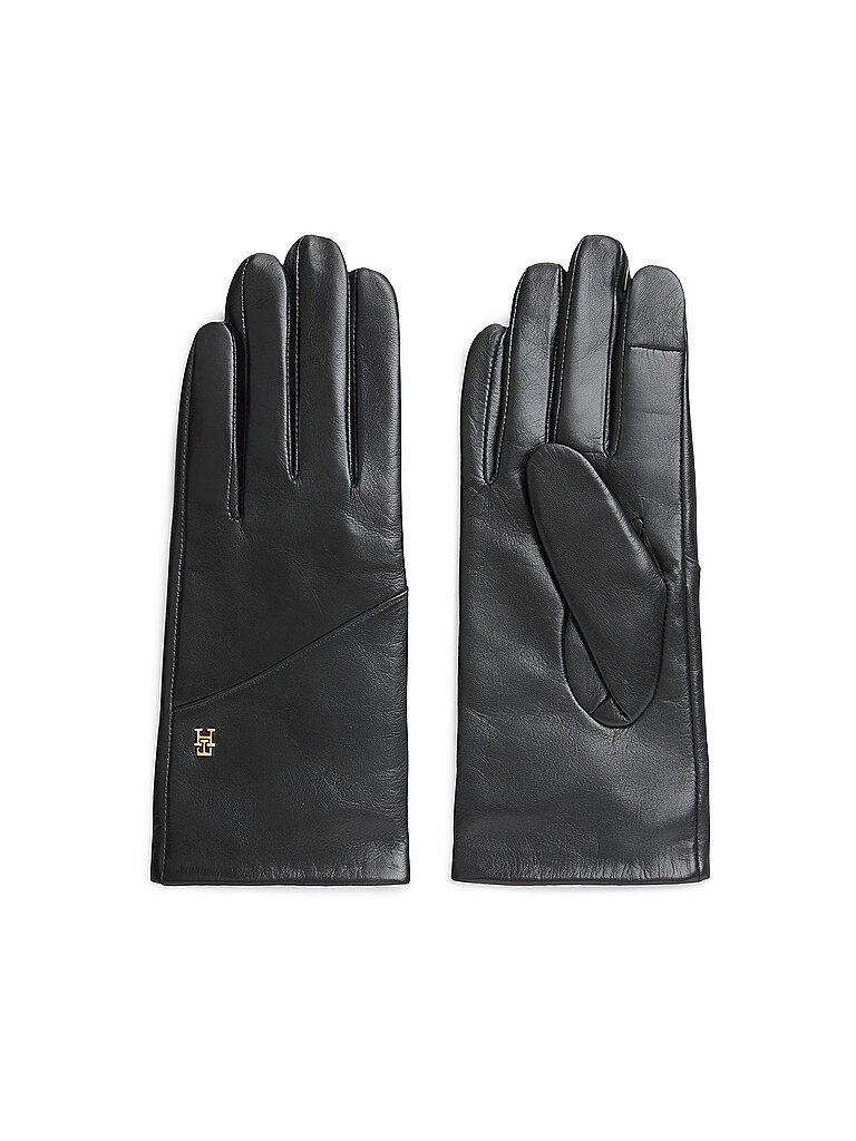 TOMMY HILFIGER Gants en cuir noir | M/L