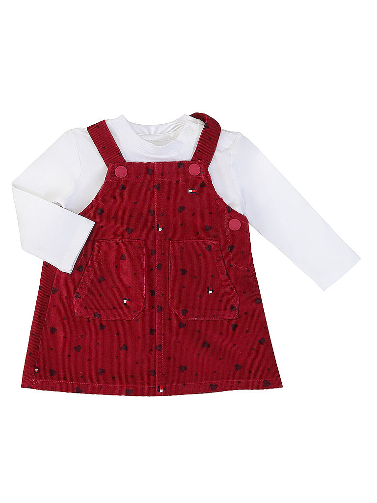 TOMMY HILFIGER Baby Mädchen Set Kleid und Langarmshirt rot | 62