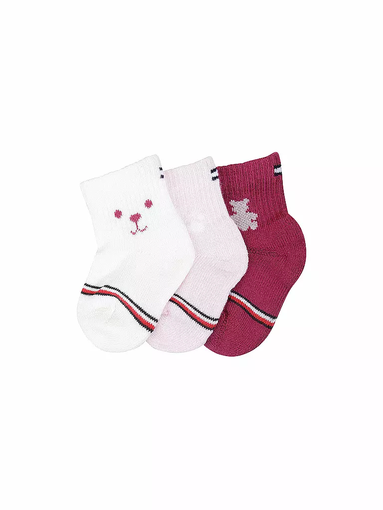 TOMMY HILFIGER |  Mädchen Socken Geschenkbox 3er Pkg pink combo | rosa