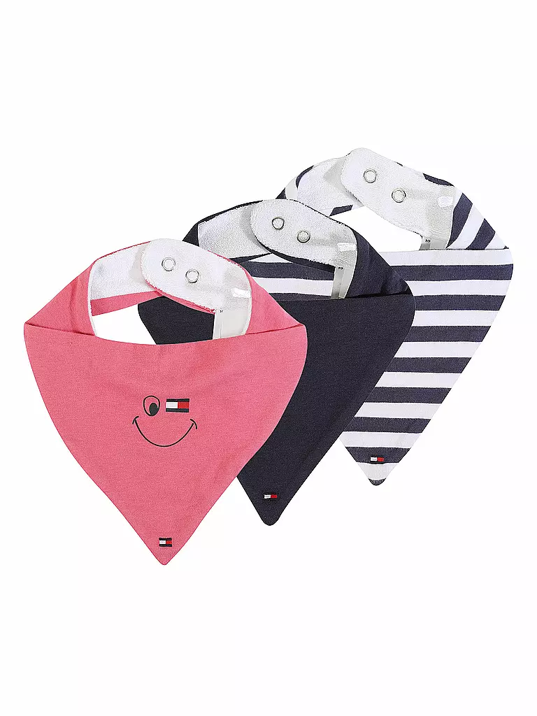 TOMMY HILFIGER | Baby Lätzchen 3er Pkg | pink