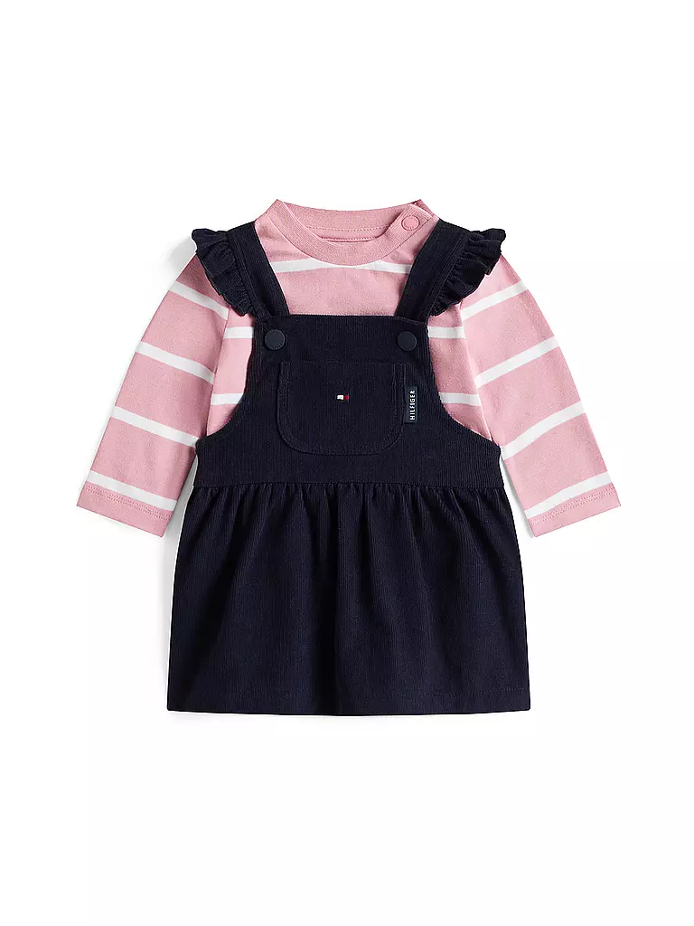 TOMMY HILFIGER | Baby Mädchen Set 2-teilig Langarmshirt und Kleid | dunkelblau