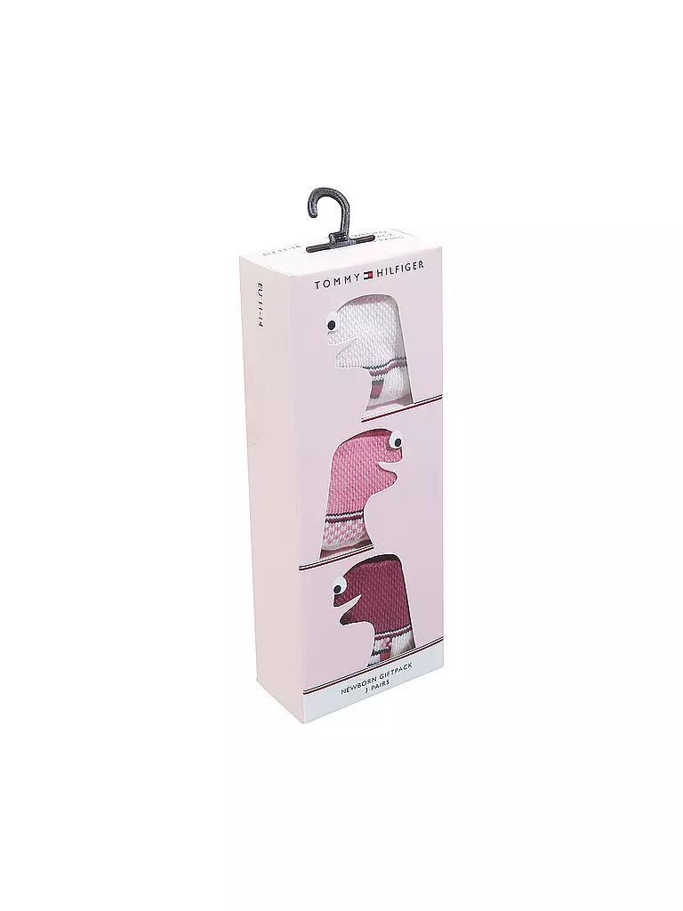 TOMMY HILFIGER | Baby Mädchen-Socken 3-er Pkg. (Newborn) | rosa