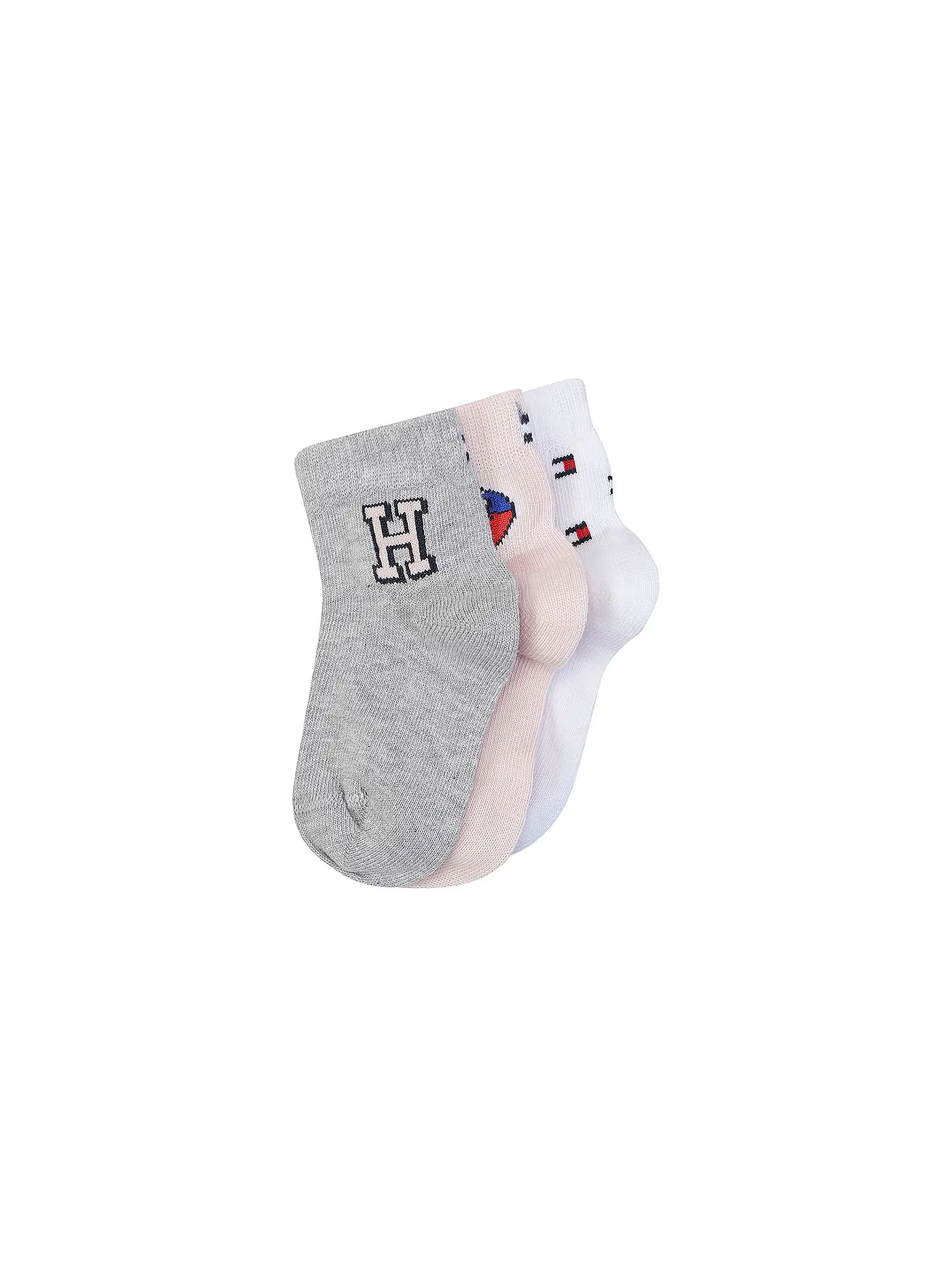 TOMMY HILFIGER | Baby Socken 3er Pkg. pink | hellgrau