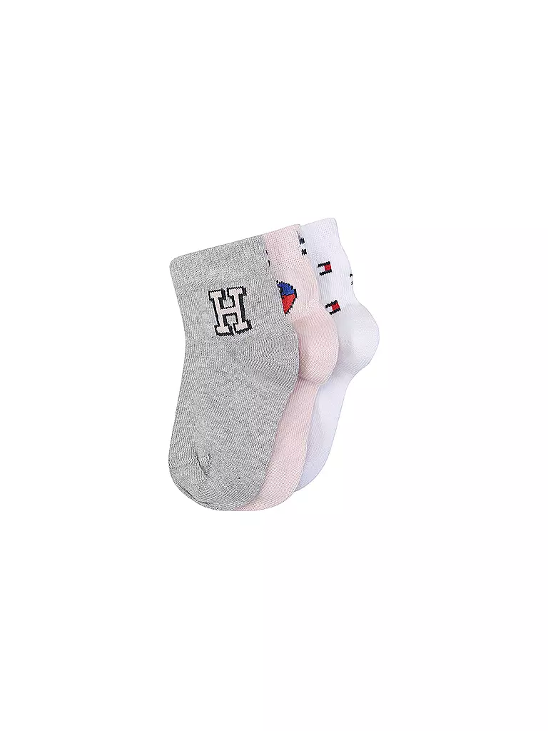 TOMMY HILFIGER | Baby Socken 3er Pkg. pink | hellgrau