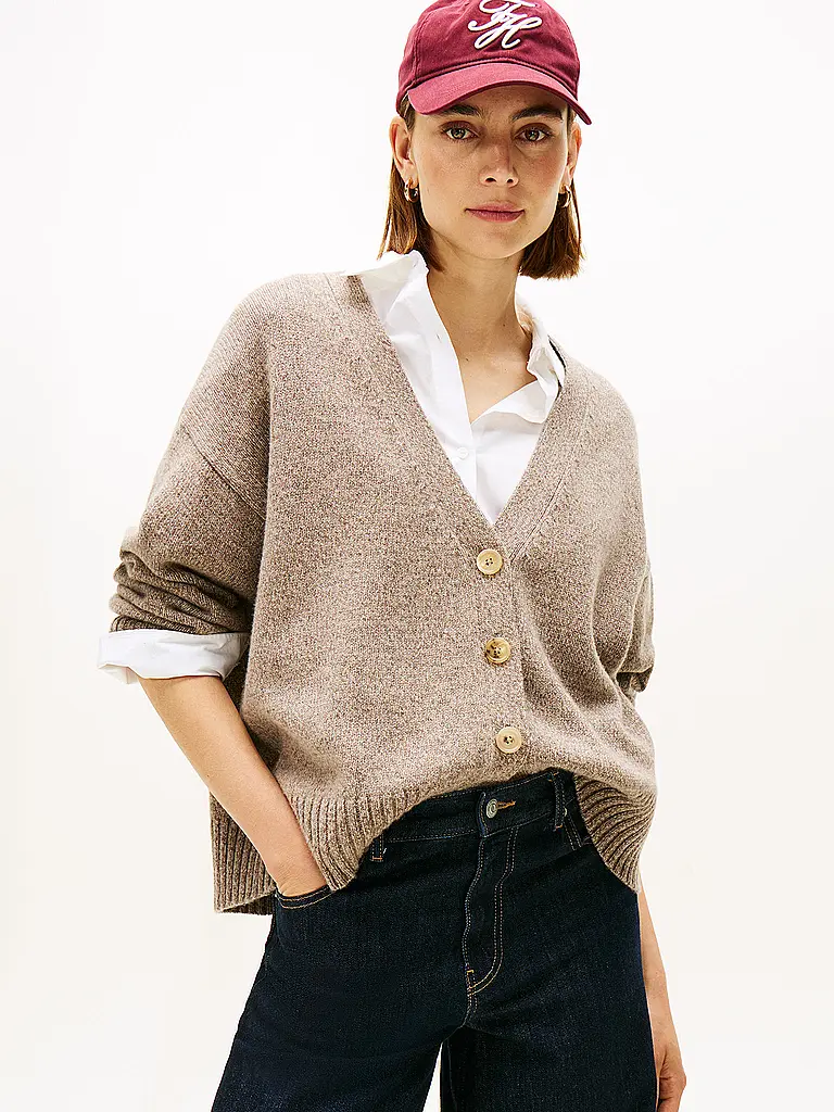 TOMMY HILFIGER | Cardigan | hellbraun