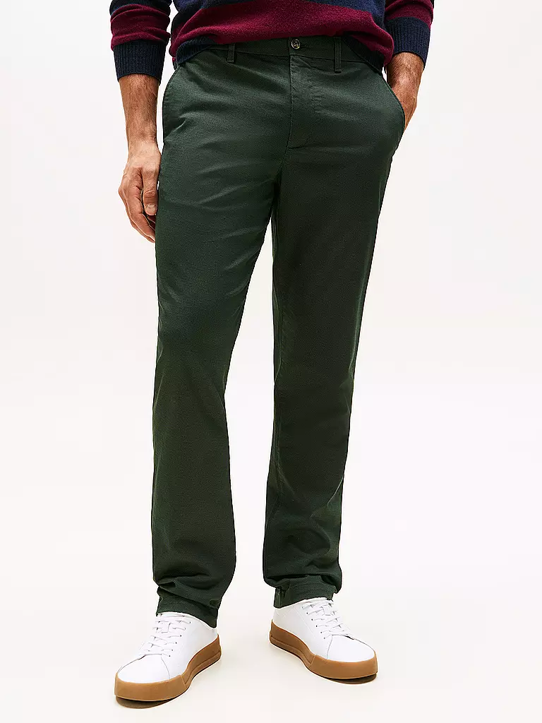 TOMMY HILFIGER | Chino  | dunkelgrün