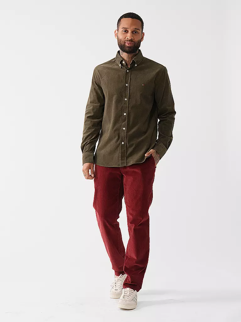TOMMY HILFIGER | Cordhemd  | olive