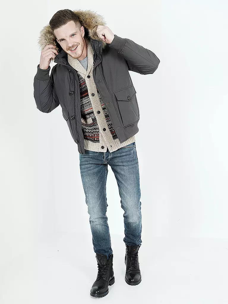 TOMMY HILFIGER | Daunenjacke "Hampton" | grau