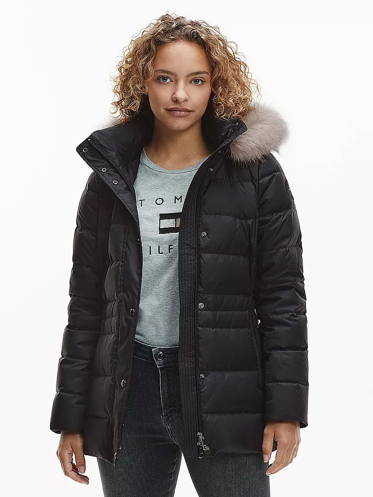 TOMMY HILFIGER | Daunenjacke Essential Tyra | schwarz