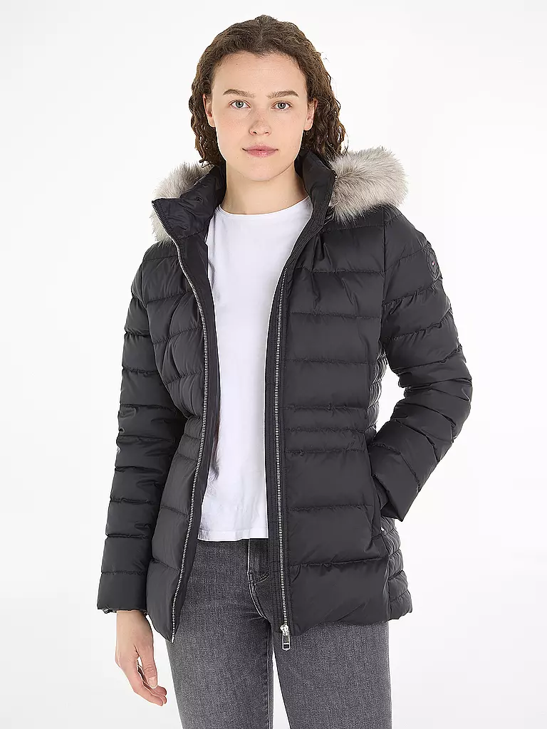 TOMMY HILFIGER | Daunensteppjacke | schwarz