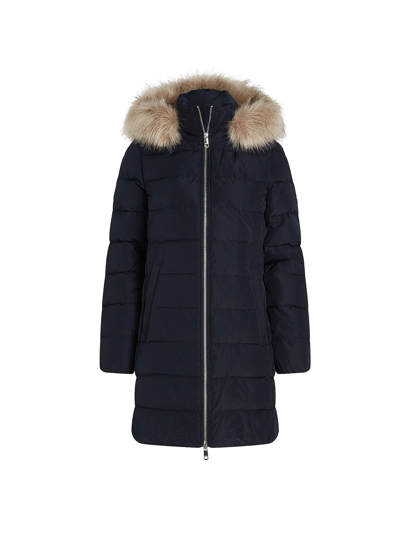 TOMMY HILFIGER | Daunensteppmantel | dunkelblau