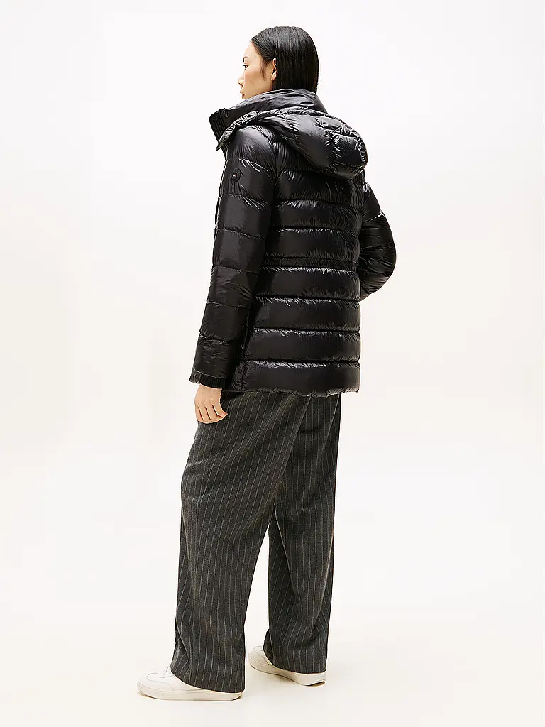 TOMMY HILFIGER | Daunensteppmantel | schwarz