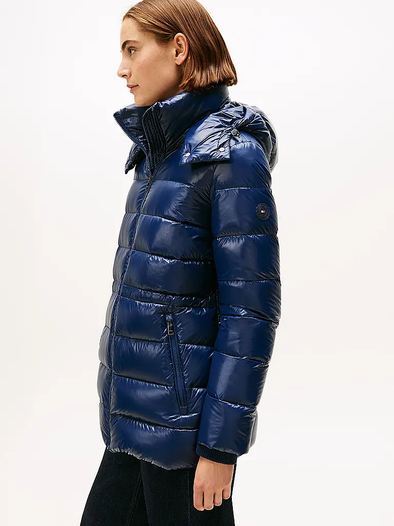 TOMMY HILFIGER | Daunensteppmantel | dunkelblau