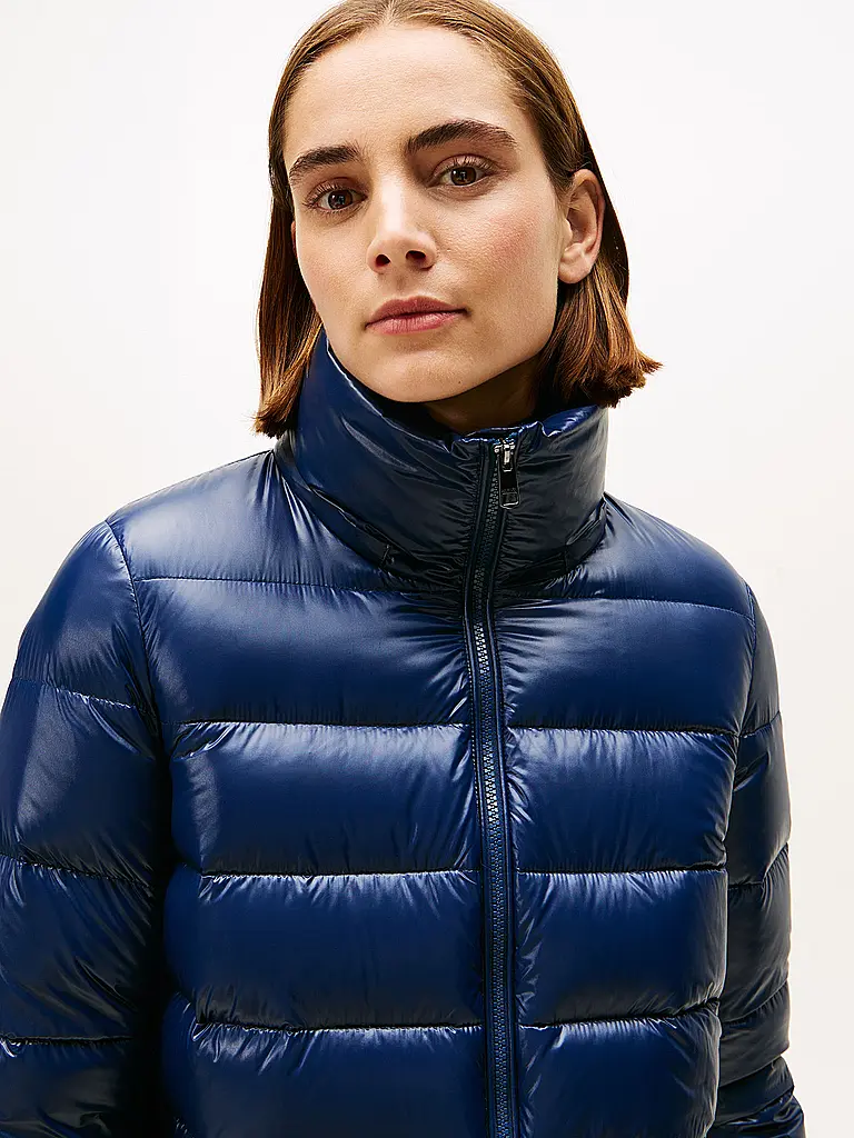 TOMMY HILFIGER | Daunensteppmantel | dunkelblau