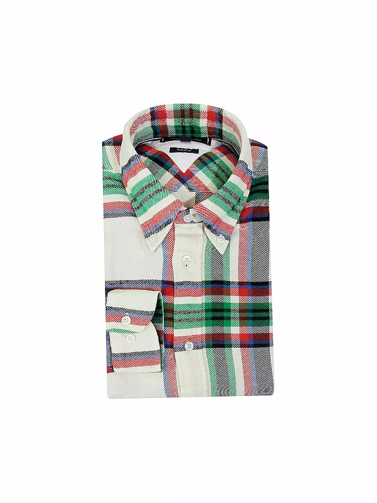 TOMMY HILFIGER | Flannel-Hemd "Relaxed-Fit" | grün