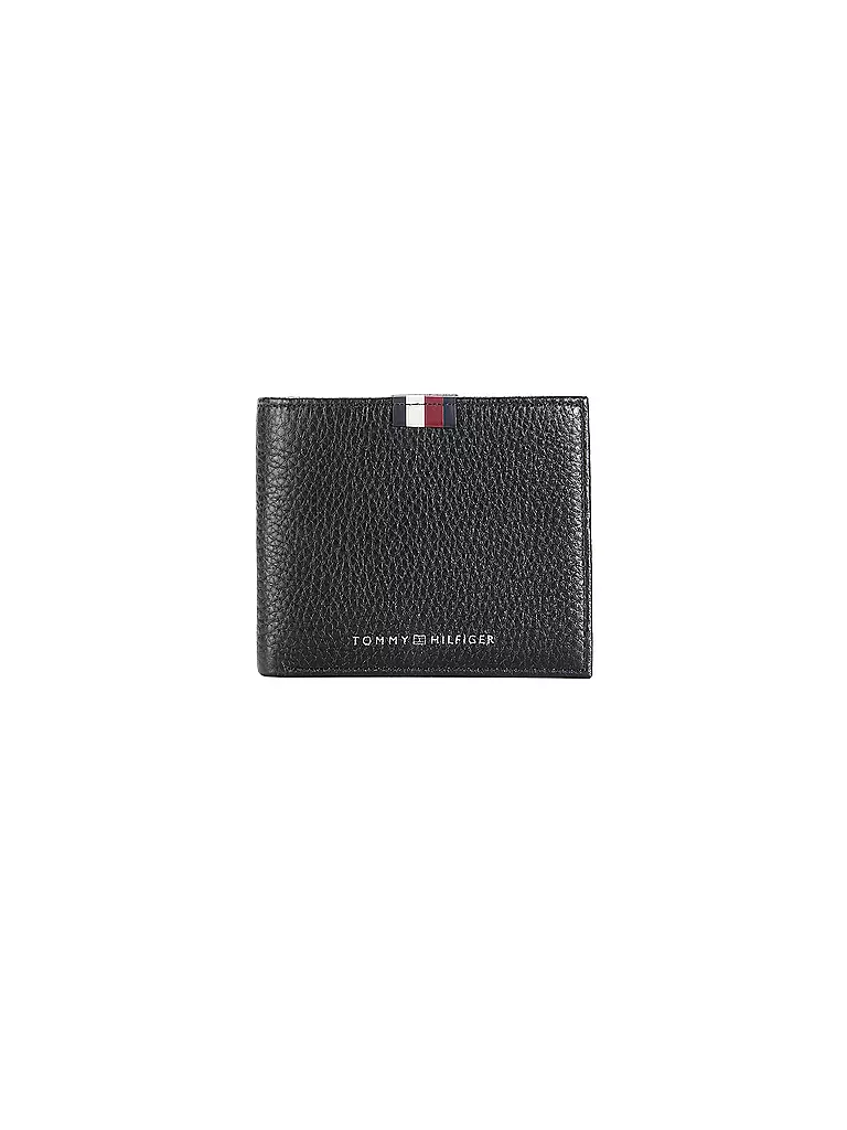 TOMMY HILFIGER | Geldbörse TH PREM LEA Mini | schwarz