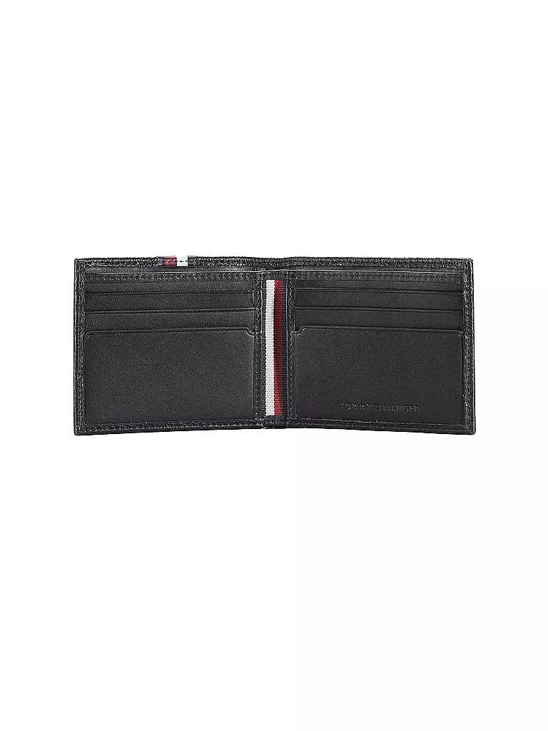 TOMMY HILFIGER | Geldbörse TH PREM LEA Mini | schwarz